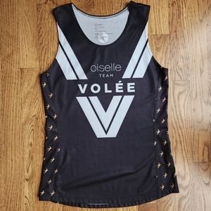 Oiselle Team Volee Black Running Singlet Tank Sz S